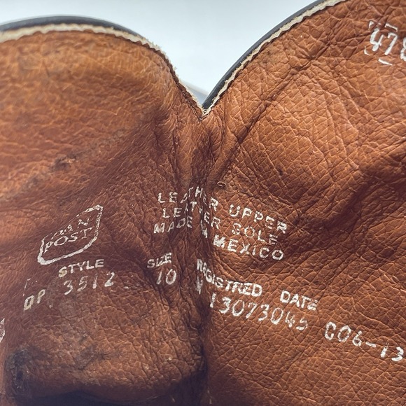 Dan Post Womens 10 Boots Daisy Blue Snip-Toe Cowboy Embroidered Floral Brown - Picture 9 of 14